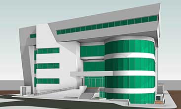 BIM Model for eye Hospital Front Appearence