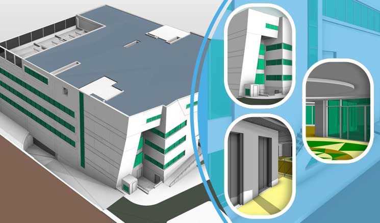 BIM Model for Eye Hospital Perspective View