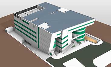 BIM Model for Eye Hospital Sky View