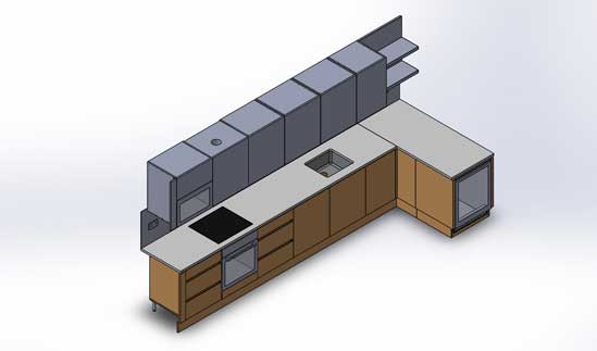 CAD Customization for metal and wood kitchen furniture