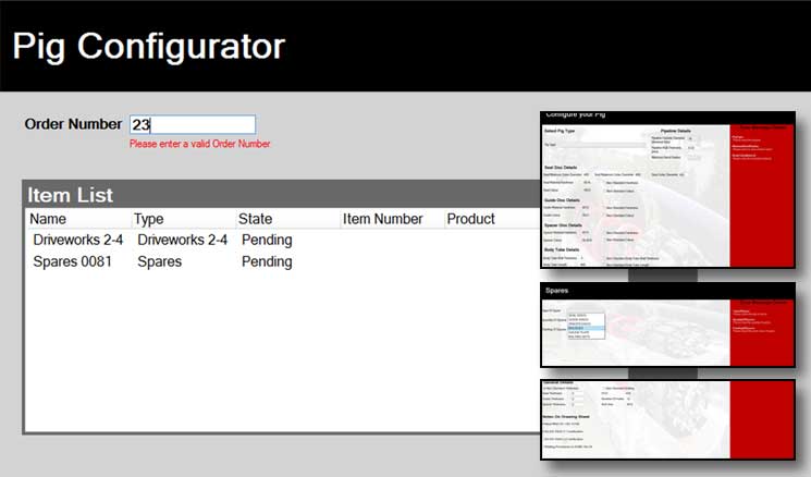 pig configurator oil gas pipeline cleaning
