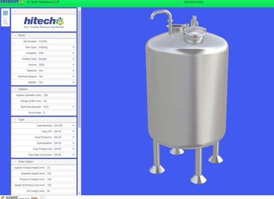 Process Tank CAD Configurator