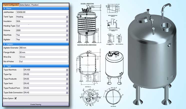 process tank configurator industrial equipment