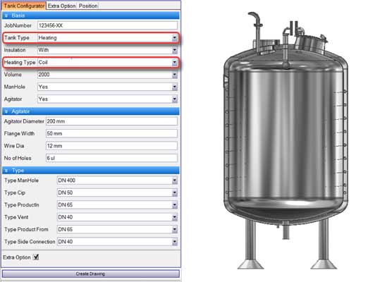 Tank Design Customization using Configurator