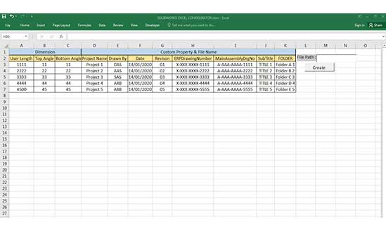 Excel Driven SolidWorks Configurator