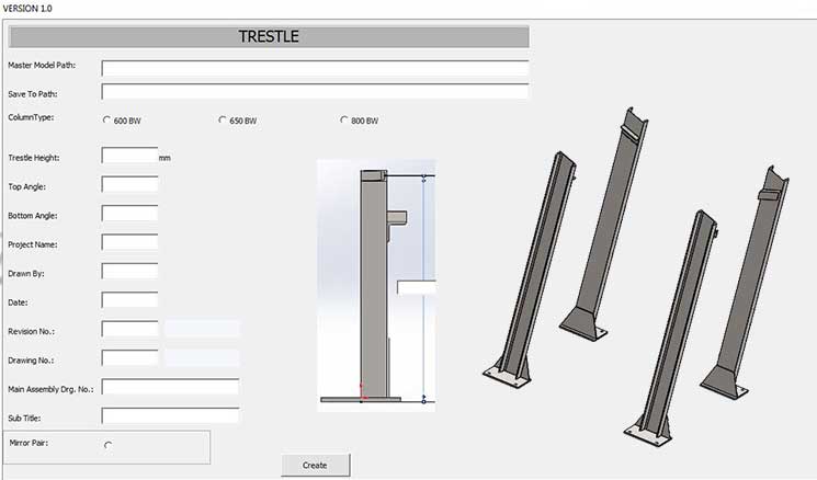 solidworks macros beam arrangement drawing