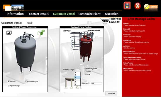 Pressure Vessel Design Customization