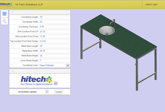 CAD Configurator for Vanity Unit