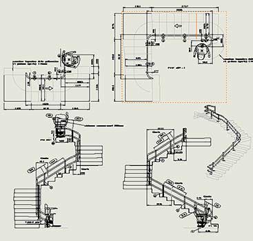 Manufacturing CAD Drawings for Stairlift