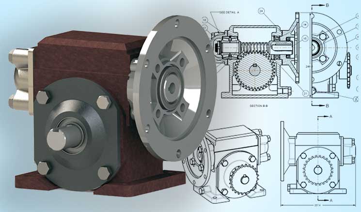 CAD Conversion Reducer Gear Assembly