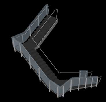3D CAD Model of Stairs