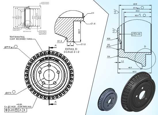 3D Modeling and Drawings for break drums