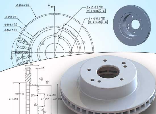 Rotors 3D CAD Model and 2D Drawings