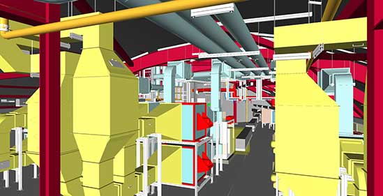 3D Revit MEP Coordinated model for Plant Room