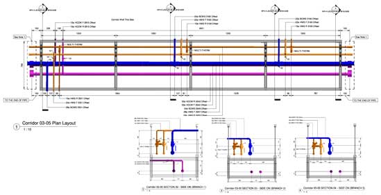 Corridor Plan Layout for Plant Room