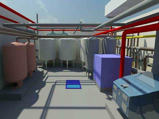 MEP BIM Modeling for Collage Campus Plant Room