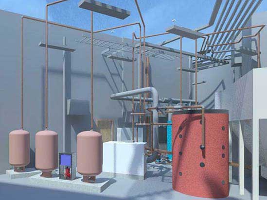 MEP BIM Modeling for Plant Room