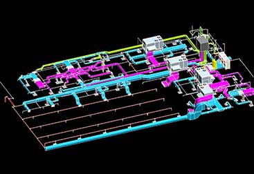 PDF to 3D MEP Modeling of Commercial Complex USA