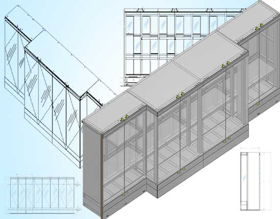 CaseWork Shop Drawings and Rendering