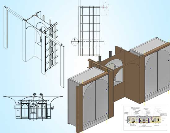 Display Cabinets Drawings with 3D Model