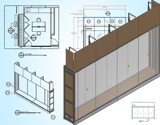 Display Cases Drawings and 3D Model