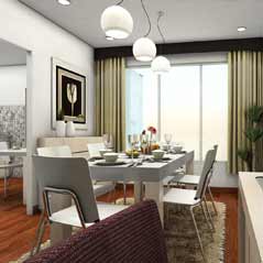 3D Rendering of Dining Area