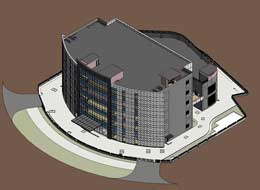 Architectural 3D Model of Data Center
