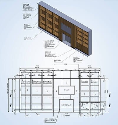 Detailed Drawings for Furniture