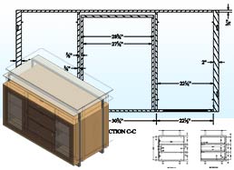 Detailed Shop Drawing of Desk