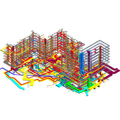 MEP Model of Multistory Mix used Building