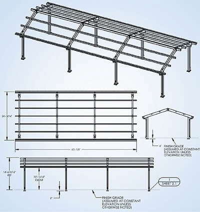 option entrance canopy 3d sketch by Patrick Spears