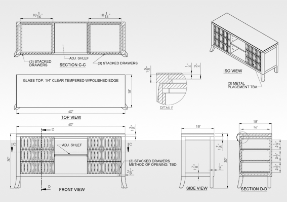 cabinet 2d drawings