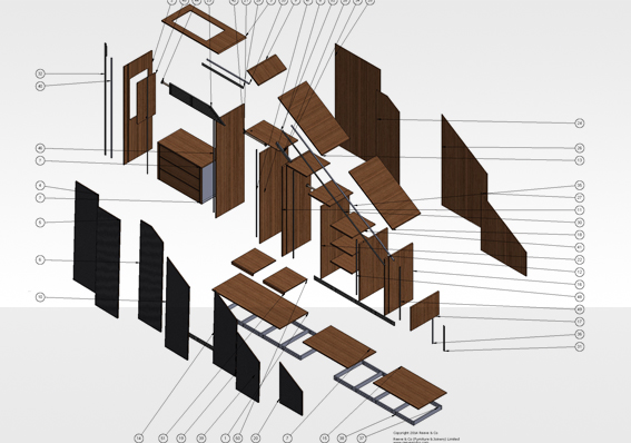 furniture millwork drawing