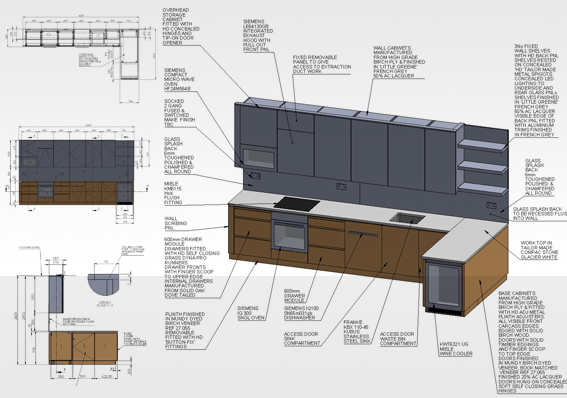 kitchen cabinet drawings