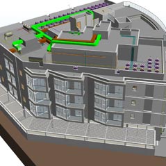 Architectural 3D BIM Model for Hotel