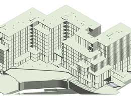 3D Structural Model of Multistory Mixed Use Building