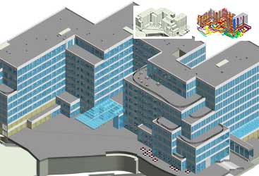 Architectural BIM Model of Multistory Building