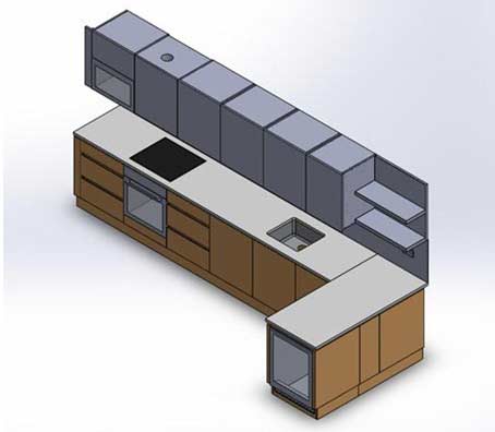 CAD Model for Kitchen Cabinets