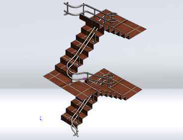 Staircase 3D Render Model