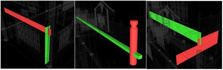Design clashes in 3D Visualization