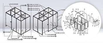 3D Detail Installation Manufacturing Drawings