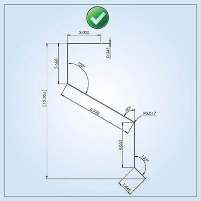 correct dimensioning