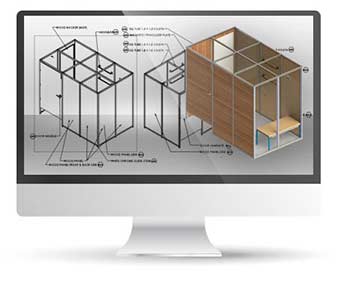 concept  drawings to cad detailed engineering of retail furniture uk
