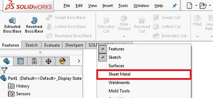 sheet metal module in solidworks