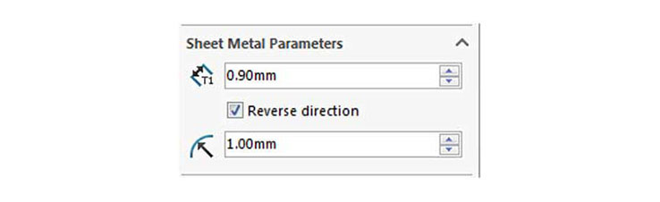 sheet metal parameters