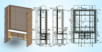 Cabinet CAD Drafting for Residential Furniture, USA