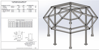 SolidWorks 3D Models & Part Drawings for Steel Shelter, USA