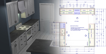 3D CAD Models for Kitchen Cabinet Manufacturer, USA