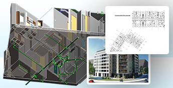MEP 3D Model and Construction Drawings for Residential Building