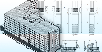 Revit Structural Model for Office Building